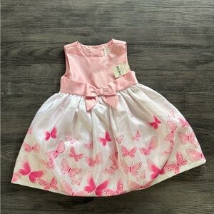 Gymboree Pink and White Butterfly Dress